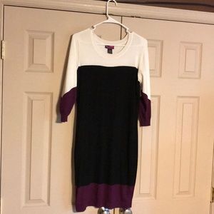 Say what? Color block sweater dress